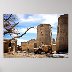 Het stadsplein beveiligen poster