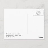 Het standbeeld en de cabine van Thoreau Briefkaart (Achterkant)