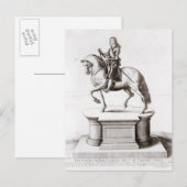 Het standbeeld van Koning Charles bij Charing Cros Briefkaart (Voorkant / Achterkant)
