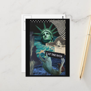 Het Standbeeld van Vrijheid Smelt Surrealistisch E Briefkaart