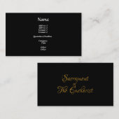 Het standpunt van de Eucharistisch Golden 3D Kijk Visitekaartje (Voorkant / Achterkant)