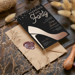 Het stappen in 40 Verjaardagspartij Hoge hakken Do Folie Feestdagenkaart