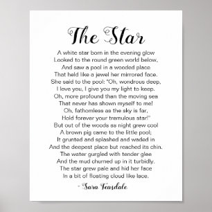 Het Star Poem van Sara Teasdale Poster