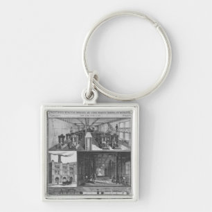 Het station van Edison Electric Illuminating Co. Sleutelhanger