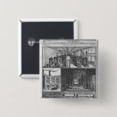 Het station van Edison Electric Illuminating Co. Vierkante Button 5,1 Cm (Voorkant /achterkant)