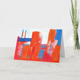 Het stedelijke Rode AcrylWenskaart van de Kunst Kaart