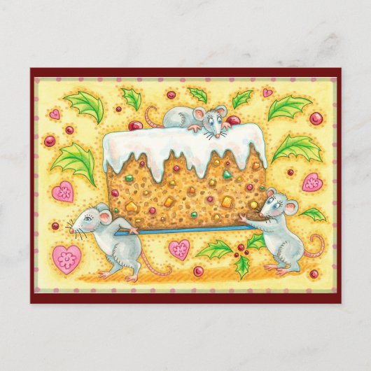 Het stelen van de Fruitcake kerst Feestdagenkaart (Voorkant)