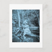 Het stelen van een kus (Cyanotope) Briefkaart (Voorkant)