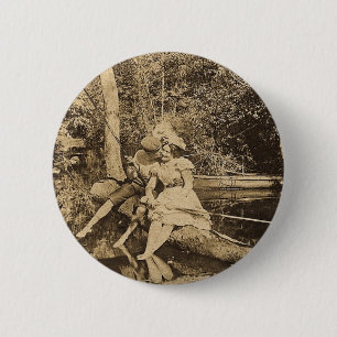 Het stelen van een Kus Ronde Button 5,7 Cm