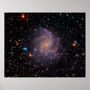 Het sterrenstelsel Fireworks Galaxy foto van de bu Poster