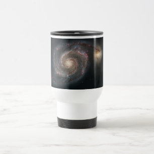 Het sterrenstelsel Whirlpool M51 & begeleider in d Reisbeker