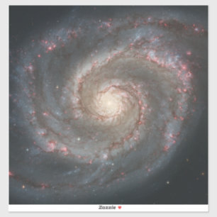 Het sterrenstelsel Whirlpool M51 & begeleider in d Sticker