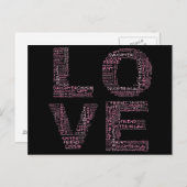 Het steunen van Bewaarde Eigen (Roze Tekst) Briefkaart (Voorkant / Achterkant)