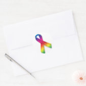 Het steunen van Speciale Behoeften Kinderen Ribbon Ronde Sticker (Envelop)