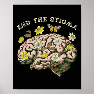 Het stigma bewustzijn psychische gezondheidsproble poster