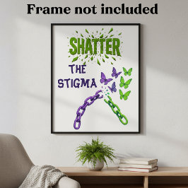 Het stigma doorbreken - geestelijke gezondheid poster