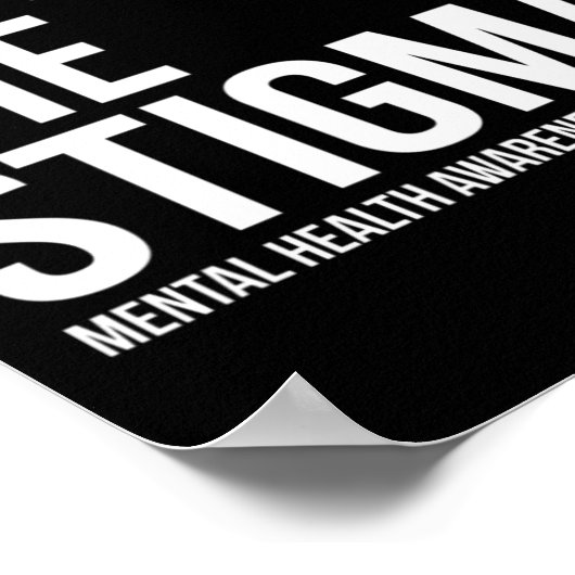 Het stigma groene lint mentale gezondheid poster (Hoek)