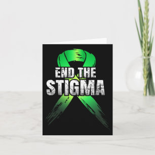 Het stigma - Mental Health Awareness Groen Lint Kaart