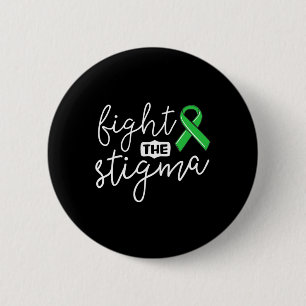Het Stigma Mental Health Awareness Groen Lint Ronde Button 5,7 Cm