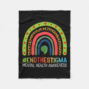 Het stigma mentale gezondheidsbewustzijn fleece deken