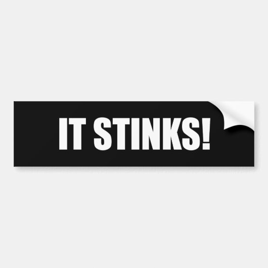 Het stinkt! Bumpersticker (Voorkant)