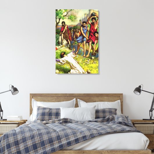 Het Stoning Wrapped Canvas Afdruk (Insitu (Slaapkamer))