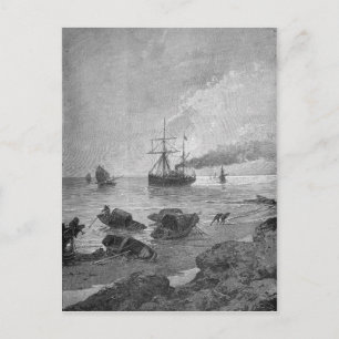 Het stoomschip Vladivostok aan de Yangtze Briefkaart