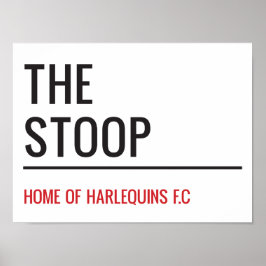 Het Stoop Stadium Street Sign Poster