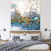 Het Storm Abstract schilderen van kunst Canvas Afdruk (Insitu (Slaapkamer))