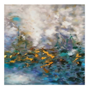 Het Storm Abstract schilderen van kunst Perfect Poster