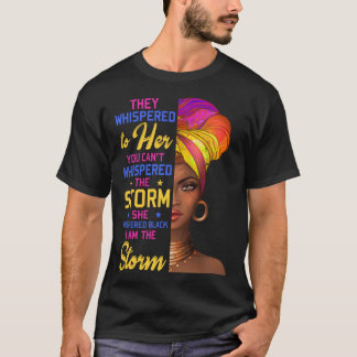 Het Storm Black Woman Geschiedenis Maand African A T-shirt