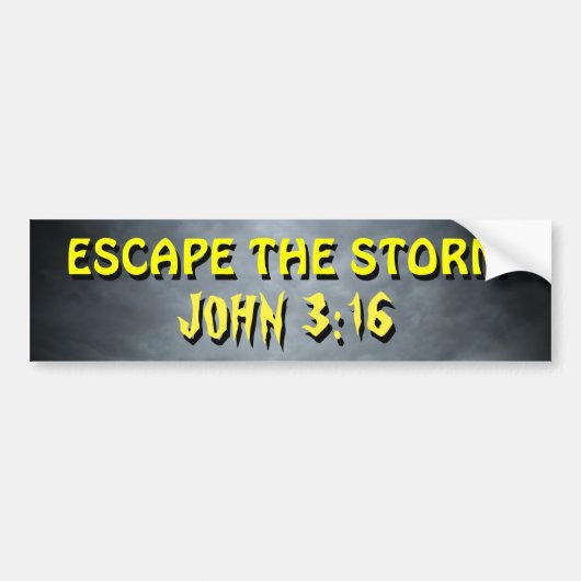 Het Storm John 3:16 Bumpersticker (Voorkant)