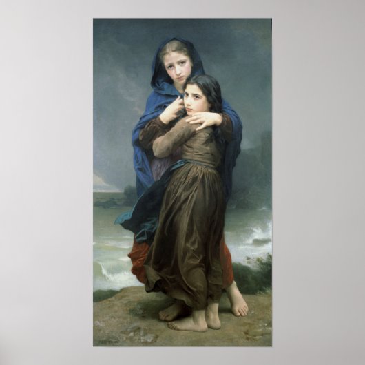 Het Storm (L'Orage) van Bouguereau Poster (Voorkant)
