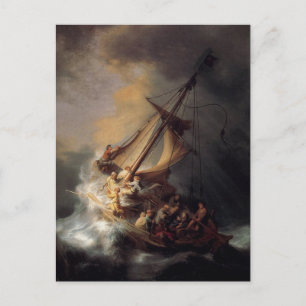 Het-Storm-op-het-Zee-van-Galilea-door-Rembrandt Briefkaart