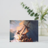 Het Storm op het Zee van het schilderen van Galile Briefkaart (Staand voorkant)