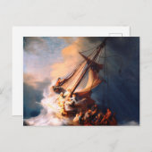 Het Storm op het Zee van het schilderen van Galile Briefkaart (Voorkant / Achterkant)