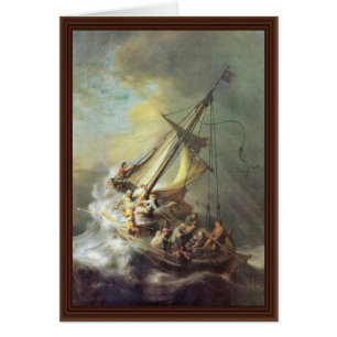 het Storm over het Zee van Galilee . Door Rembrand