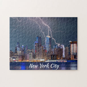 Het Storm van de Bliksem van de Stad van New York Legpuzzel