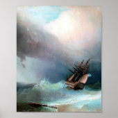 Het storm van Ivan Aivazovsky Poster (Voorkant)