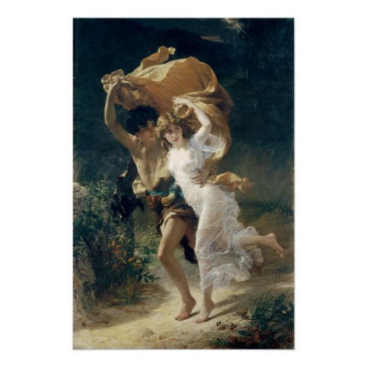 Het Storm van Pierre Auguste Cot Perfect Poster (Voorkant)