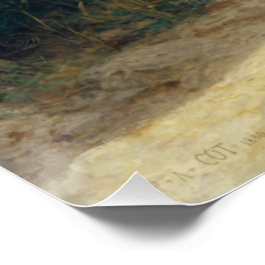 Het Storm van Pierre Auguste Cot Perfect Poster (Hoek)