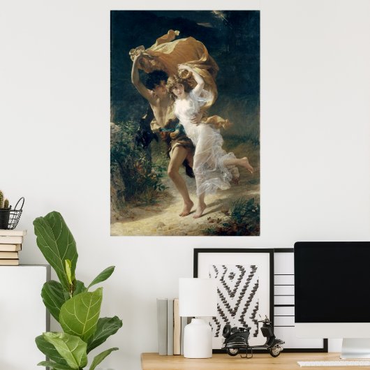 Het Storm van Pierre Auguste Cot Poster (Thuiskantoor)