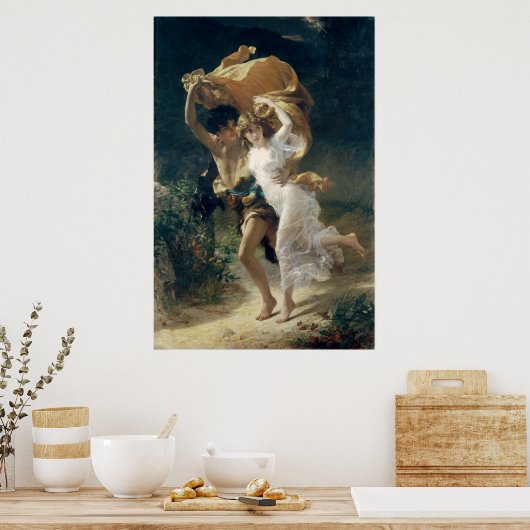 Het Storm van Pierre Auguste Cot Poster (Keuken)