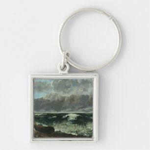 Het Stormy Zee of, The Wave, 1870 Sleutelhanger
