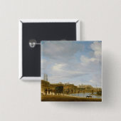 Het strand bij Egmond-an-Zee Vierkante Button 5,1 Cm (Voorkant /achterkant)