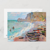 Het strand bij Etretat Claude Monet Briefkaart (Voorkant / Achterkant)