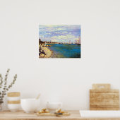 Het strand bij Sainte Adresse van Claude Monet Poster (Keuken)