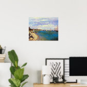 Het strand bij Sainte Adresse van Claude Monet Poster (Thuiskantoor)