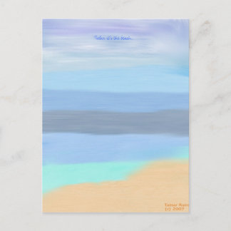 Het strand briefkaart