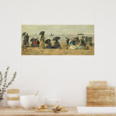 Het strand - Eugène Boudin Fine Art Poster (Keuken)